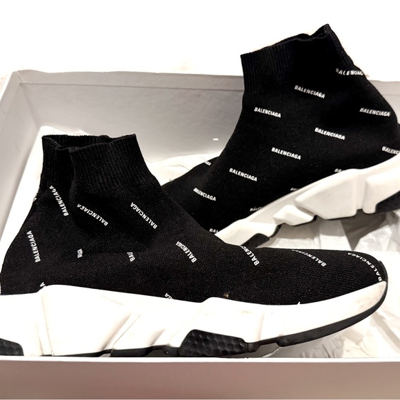 Balenciaga Black Sock Sneakers - Picture 1 of 6